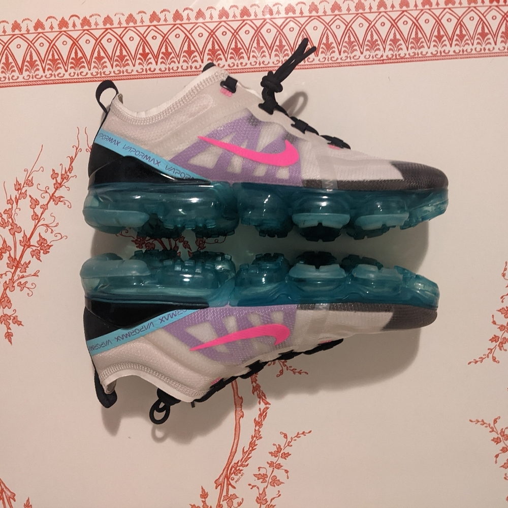 Nike Air Vapormax South Beach Turquoise Pink White Black Sneakers Women's 12 - Picture 4 of 16